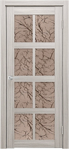 Товар Межкомнатная дверь Легенда К-8 тон Белая лиственница Остекление Гранит бронза